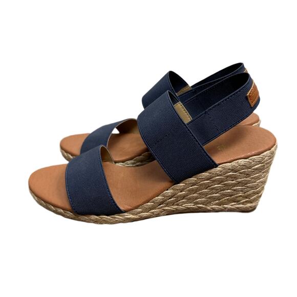 Tommy Bahama Shoes - Tommy Bahama Sakura Sandal Heels Wedges Navy Blue Espadrilles 9